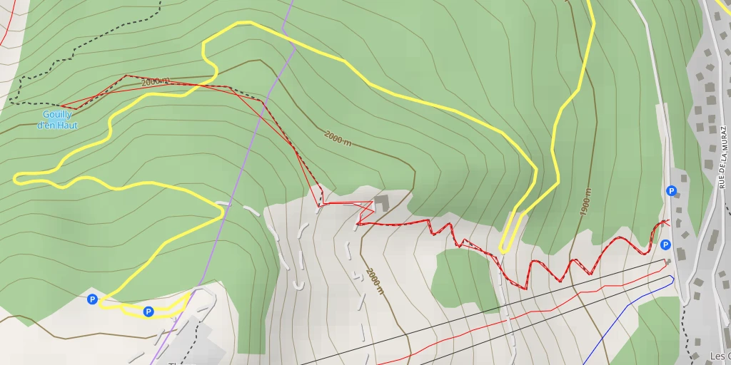 Map of the trail for Gouilly d'en Haut