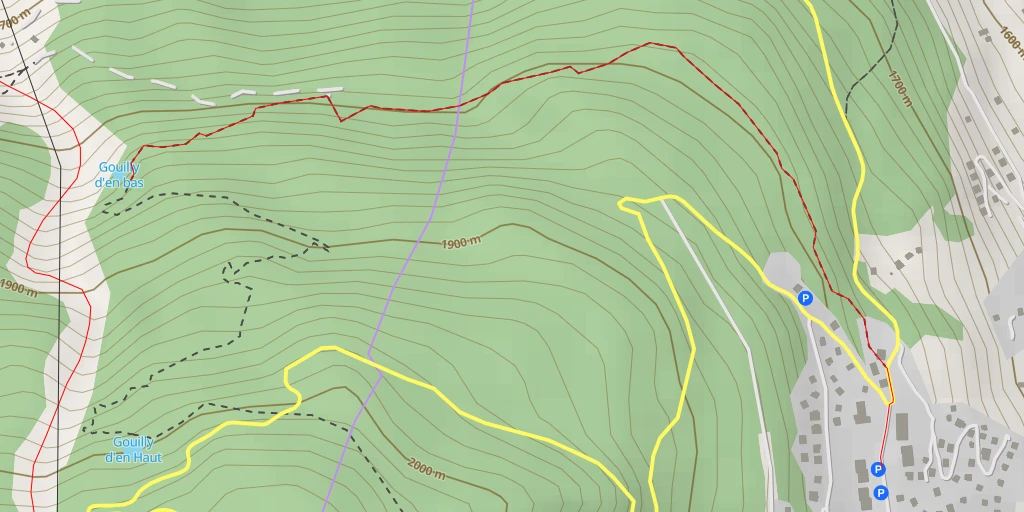 Map of the trail for Gouilly d'en bas