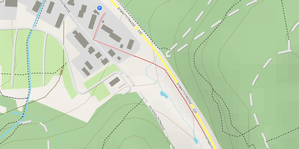 Map of the trail for Eymattstrasse - Eymattstrasse - Bern