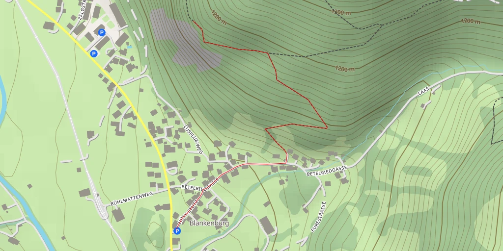 Map of the trail for Blankenburg