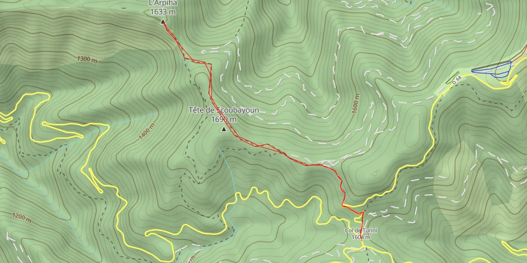 Map of the trail for L'Arpiha