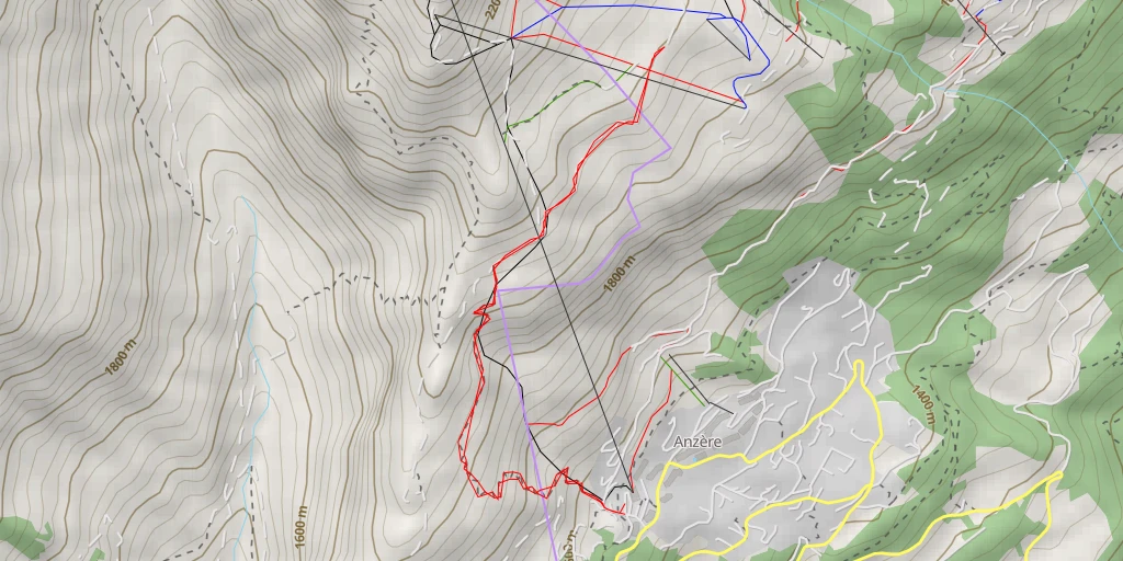 Map of the trail for Route des Grillès - Ayent