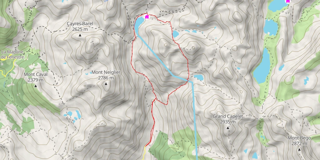 Map of the trail for 417 - Ancien Chemin des Merveilles