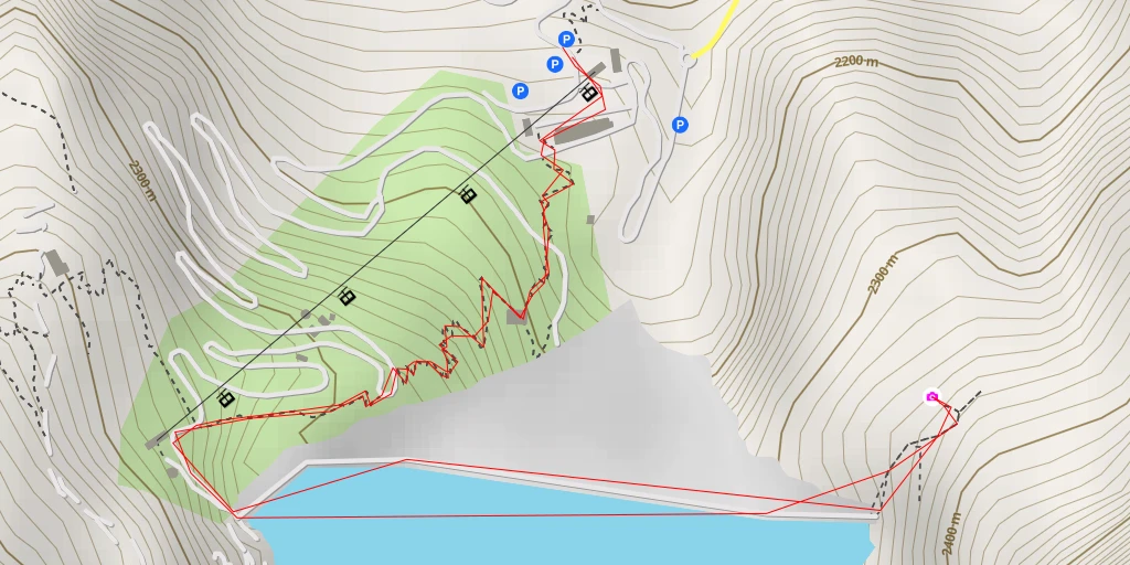 Map of the trail for Route du Barrage