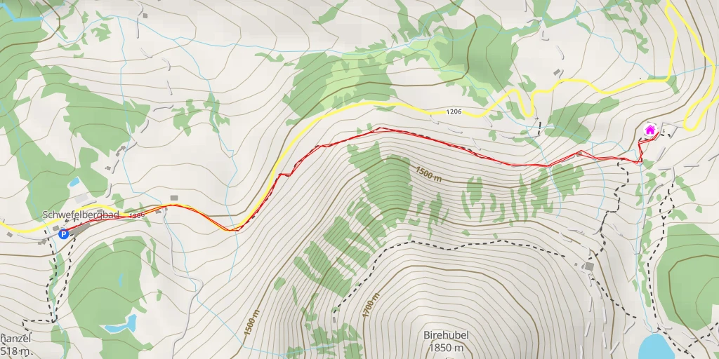 Carte de l'itinéraire :  Untere Gantrischhütte