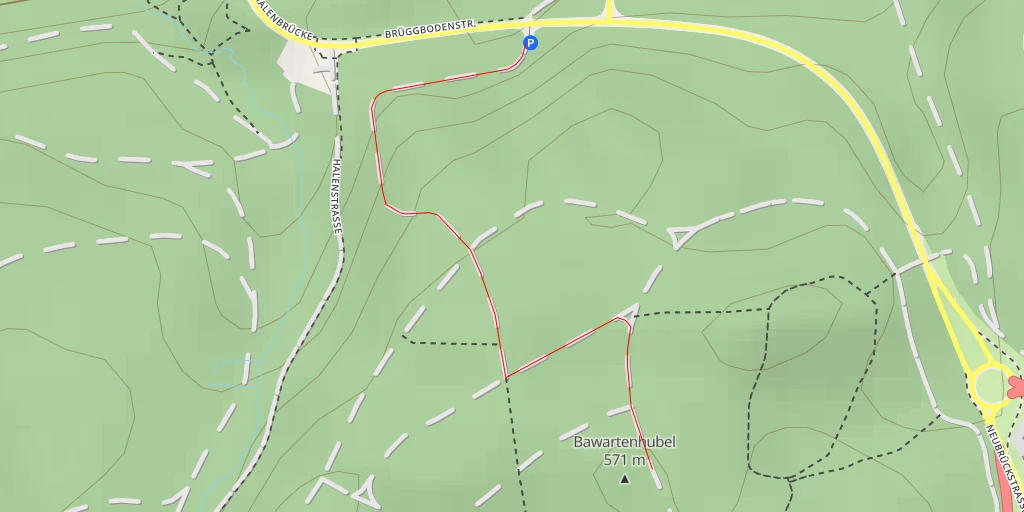 Map of the trail for Bawartenhubel