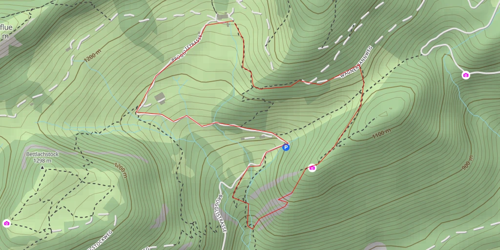 Map of the trail for Brüggligrat Arête SW
