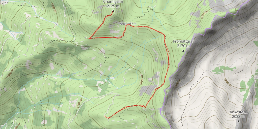 Map of the trail for Chumigalm