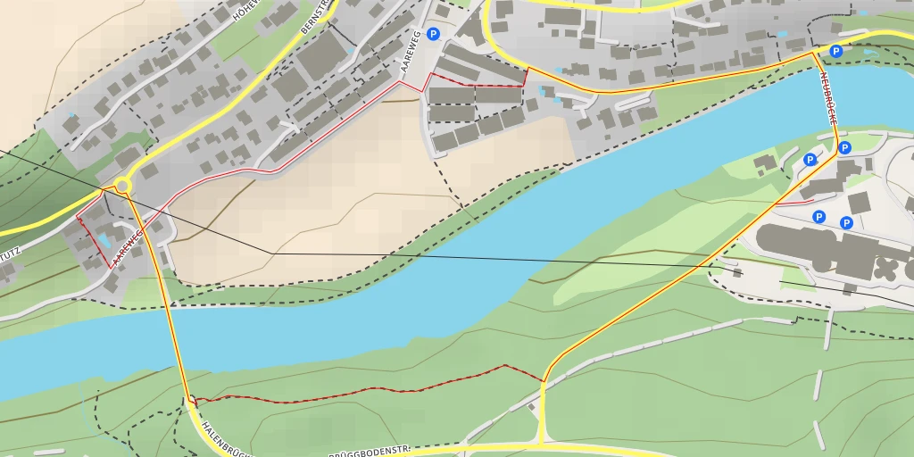 Map of the trail for Aareweg