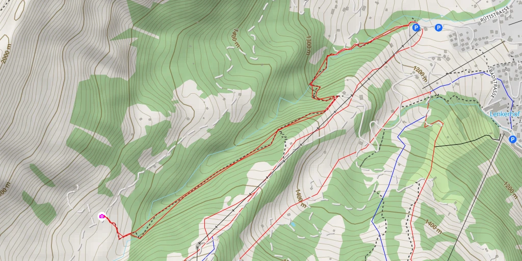 Carte de l'itinéraire :  Sulzigstrasse - Lenk