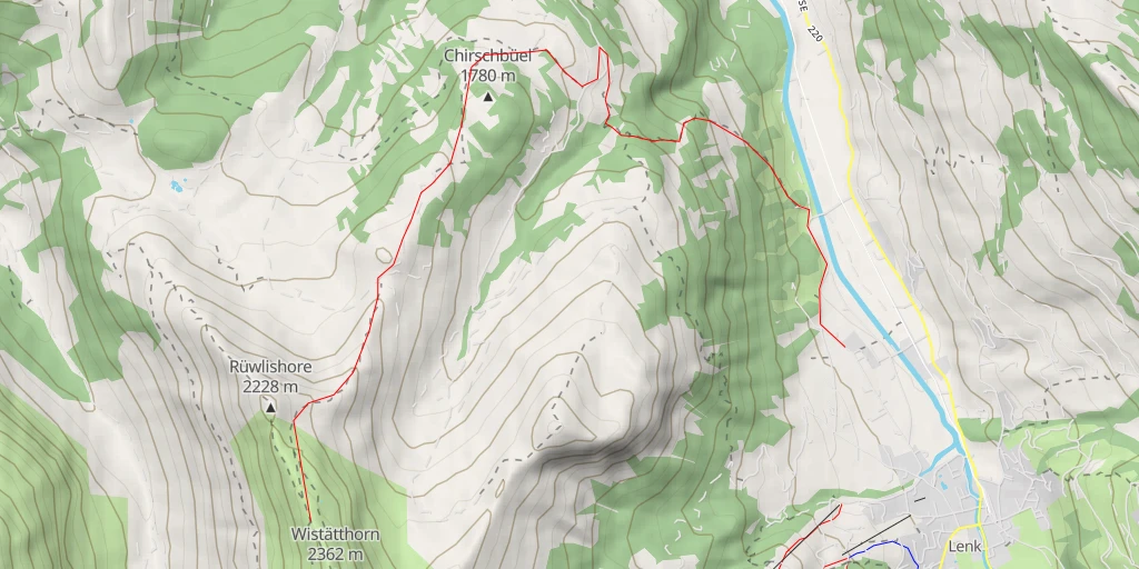 Carte de l'itinéraire :  Wistätthorn