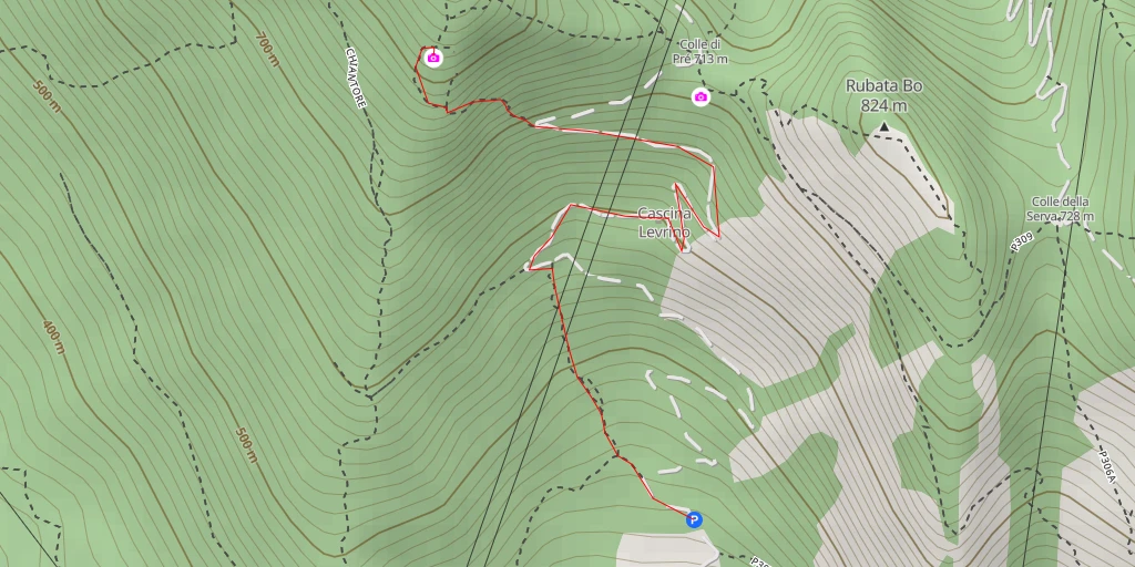 Map of the trail for Pera Luvera - Piossasco