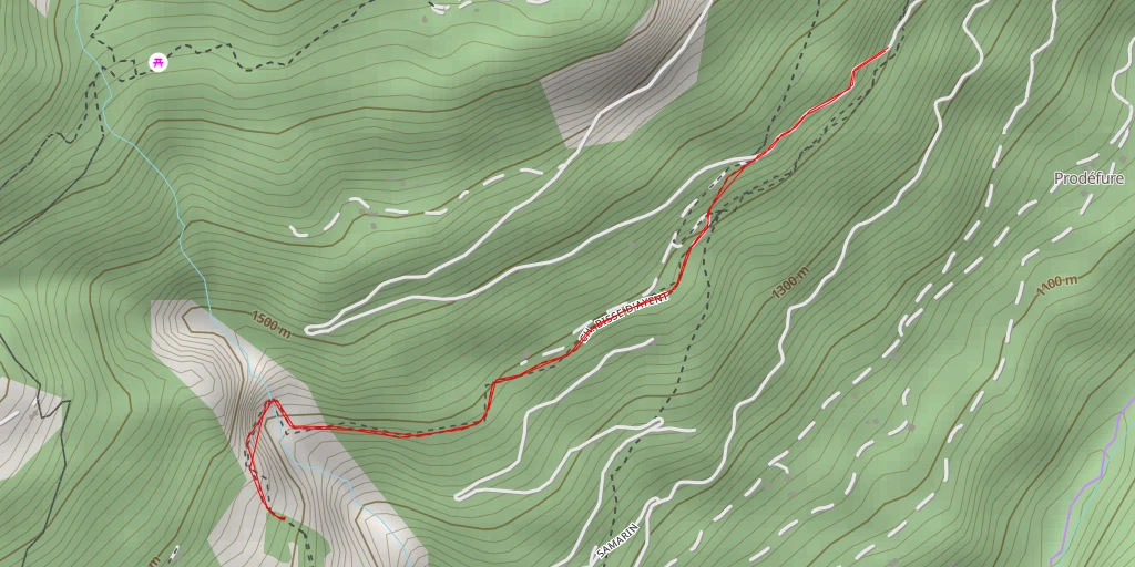 Map of the trail for Grand Bisse d'Ayent