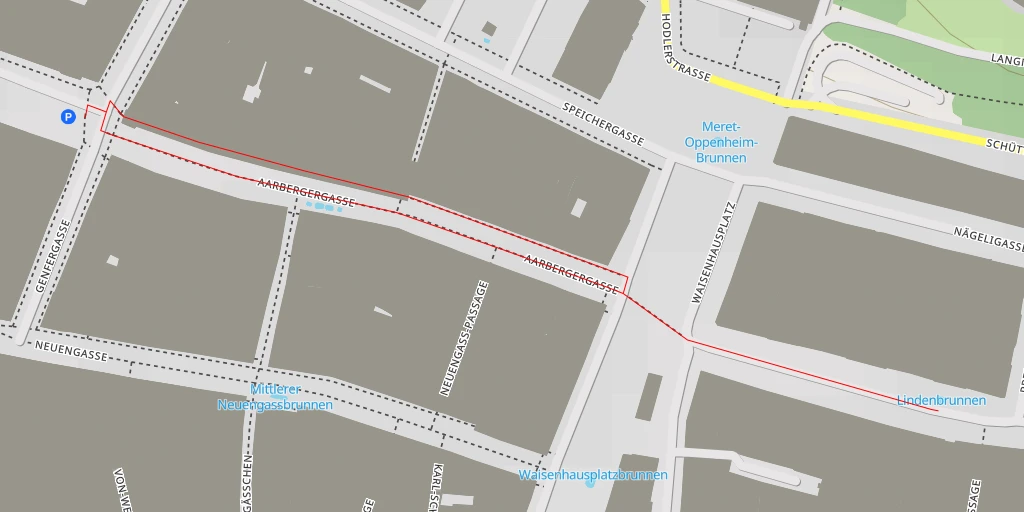 Map of the trail for Lindenbrunnen