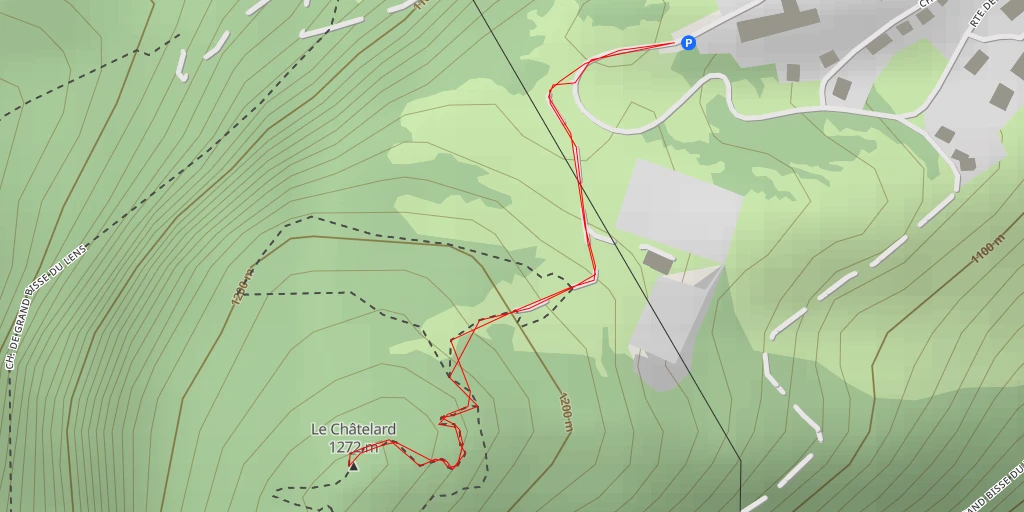 Map of the trail for Le Châtelard