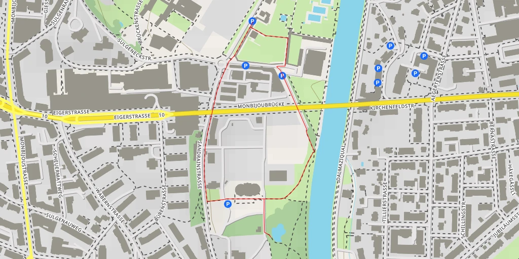 Map of the trail for Gaswerkareal-Brunnen - Vorplatz - Bern