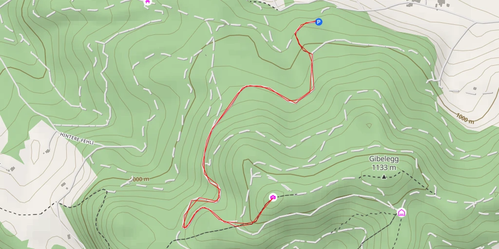 Map of the trail for Rüti bei Riggisberg