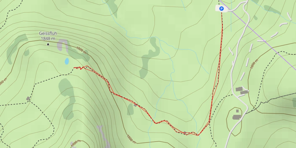 Map of the trail for Schindelweg