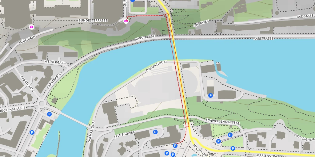 Map of the trail for Münzterrasse