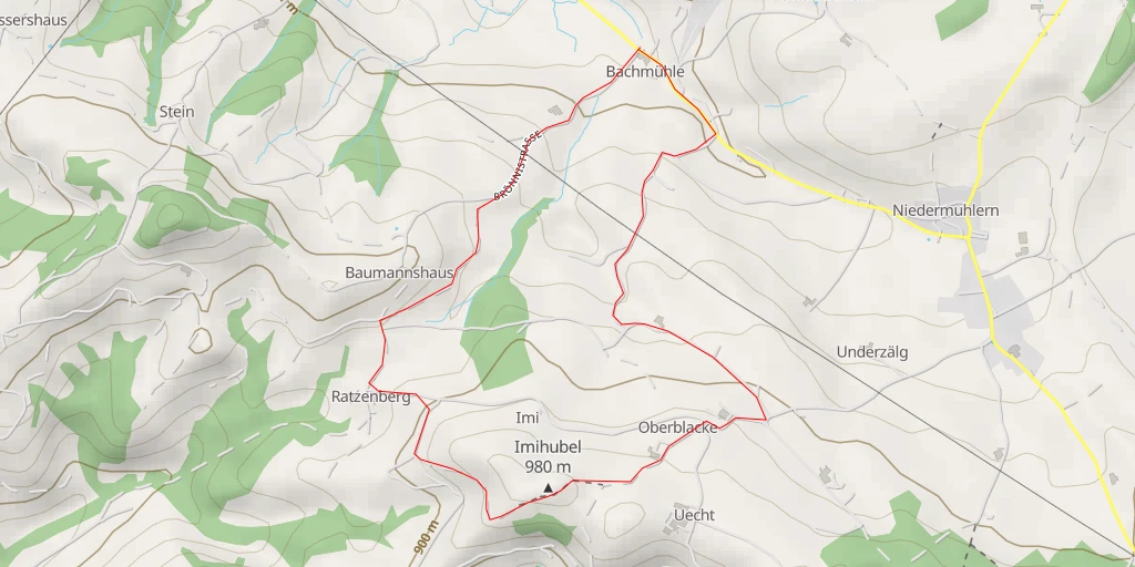 Map of the trail for Imihubel