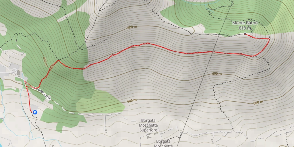 Carte de l'itinéraire :  Monte Baron