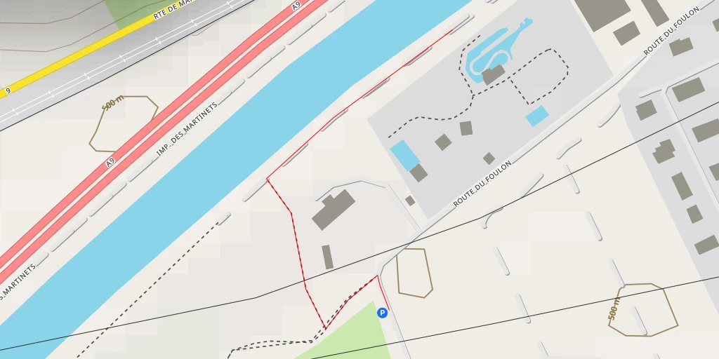 Map of the trail for Happyland New - Route du Foulon