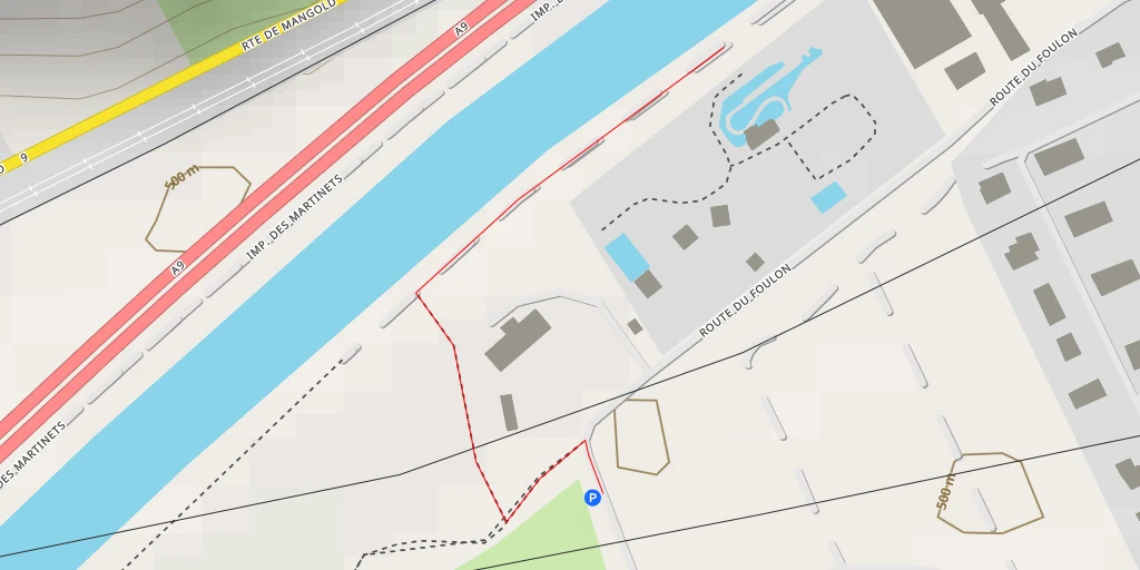 Map of the trail for Happyland New - Route du Foulon