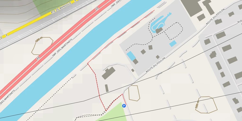 Map of the trail for Happyland New - Route du Foulon