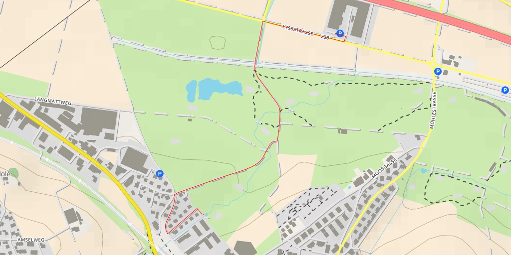 Map of the trail for Golfpark Moossee - Seilerweg