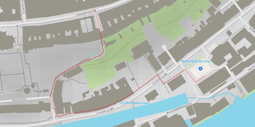 Map of the trail for Junkerngassbrunnen - Junkerngasse - Bern