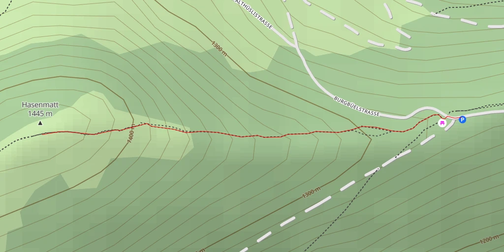 Map of the trail for Hasenmatt