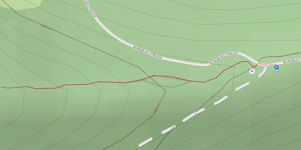 Map of the trail for Burgbüelstrasse