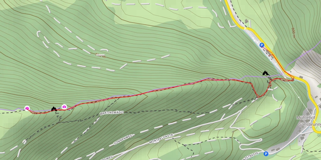 Map of the trail for Backi SAC - Welschenrohr