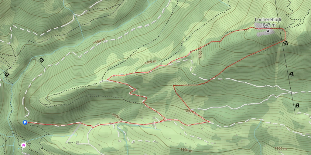 Carte de l'itinéraire :  Looherehürli