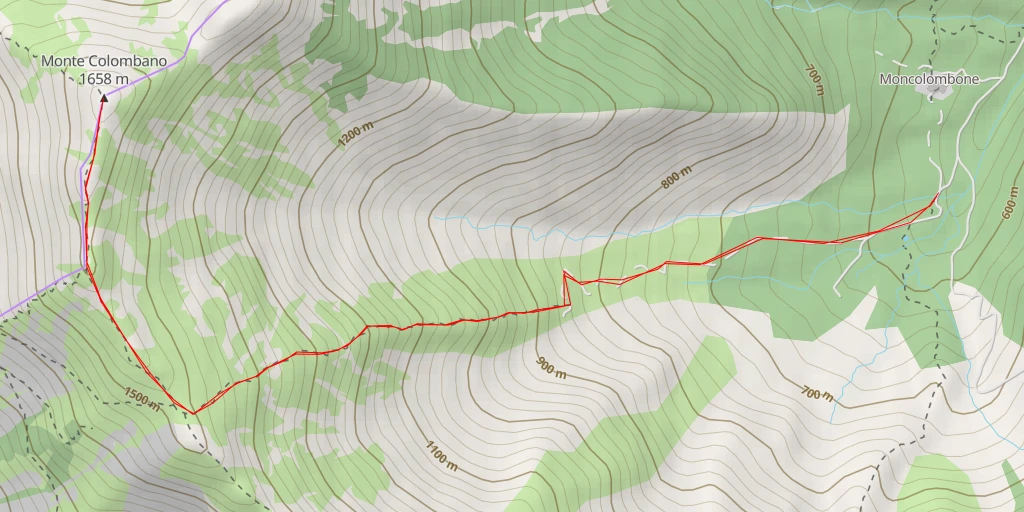 Carte de l'itinéraire :  Monte Colombano