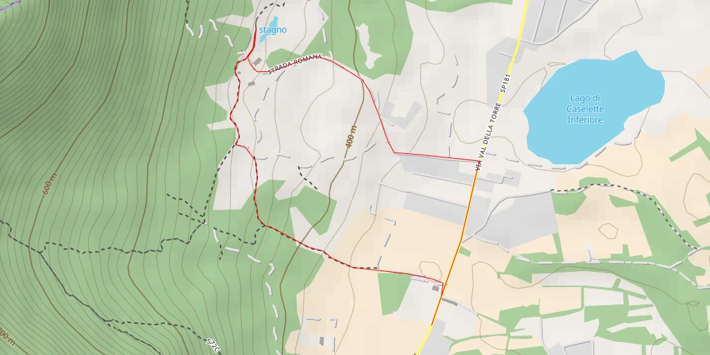 Map of the trail for stagno