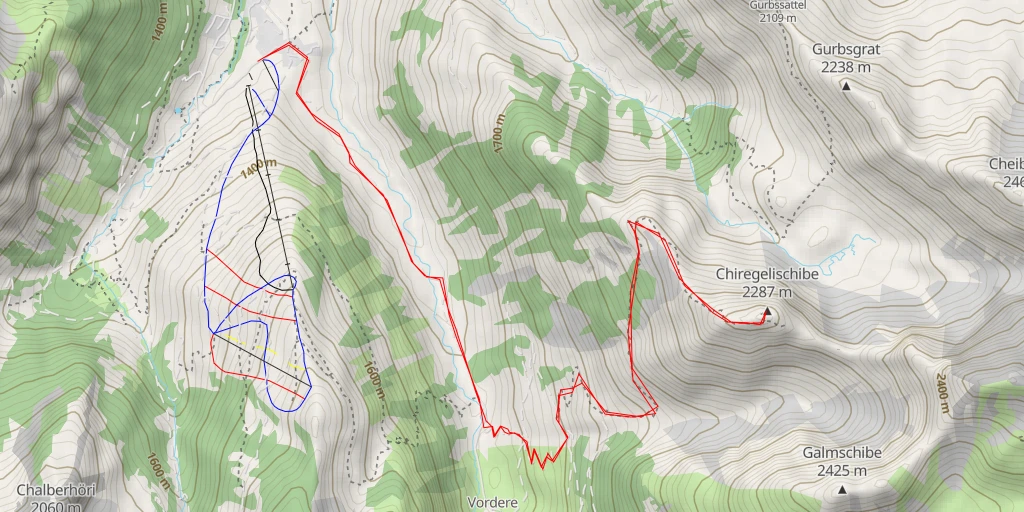 Carte de l'itinéraire :  Chiregelischibe