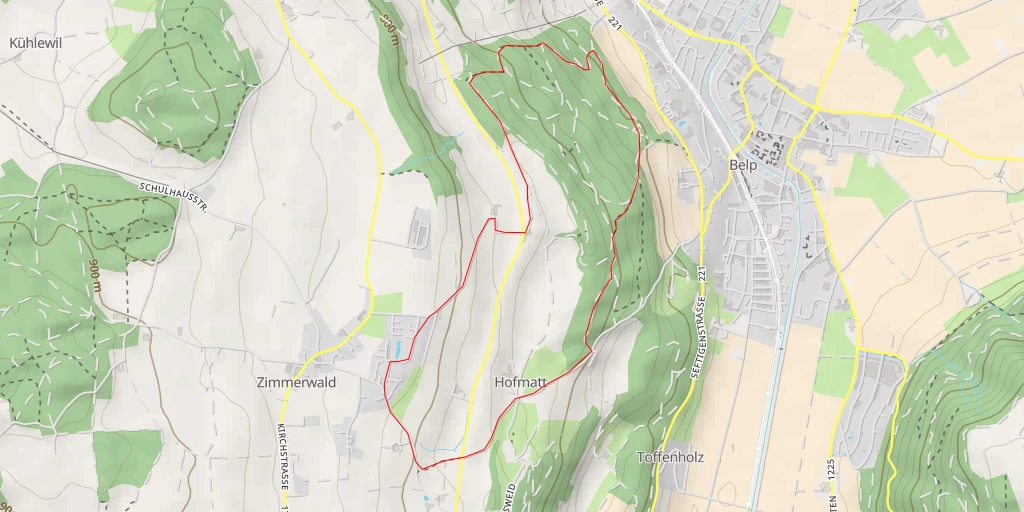 Map of the trail for Willishalten - Wald (BE)