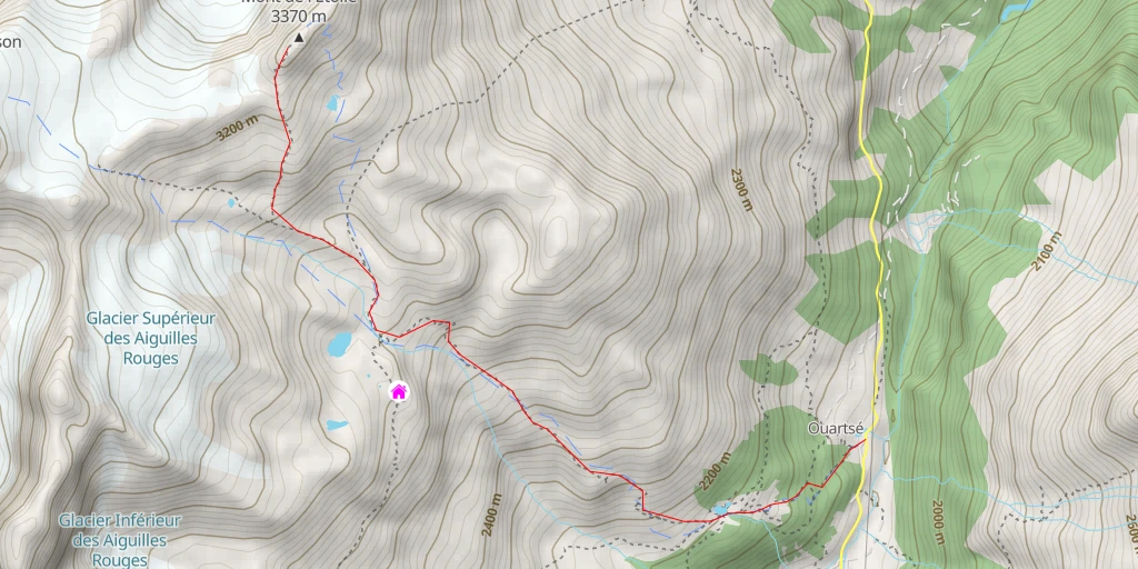 Map of the trail for Mont de l'Étoile