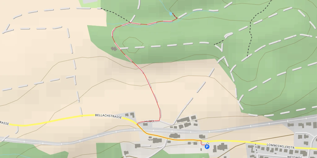 Carte de l'itinéraire :  Sportplatzweg - Lommiswil
