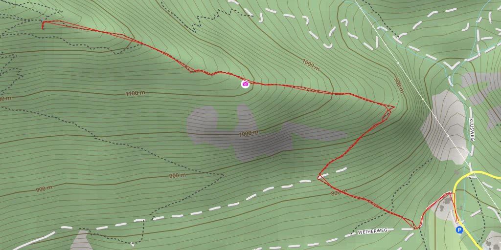 Map of the trail for Burgbüelstrasse