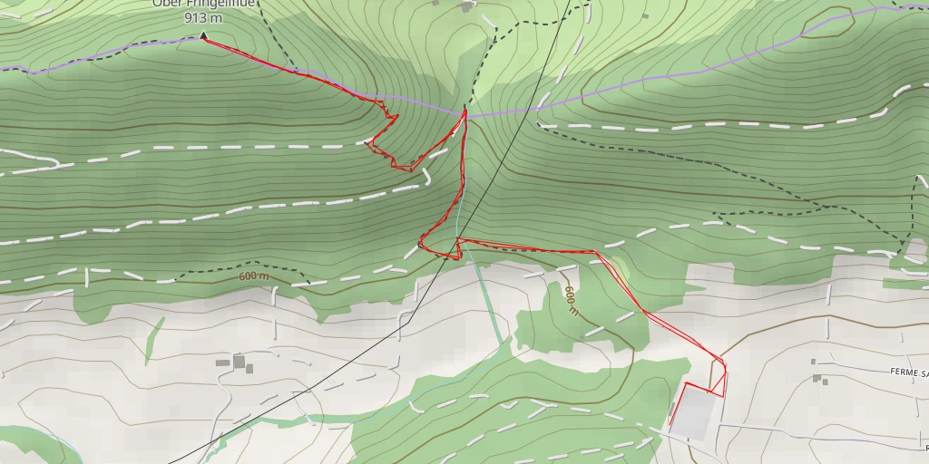 Map of the trail for Ober Fringeliflue