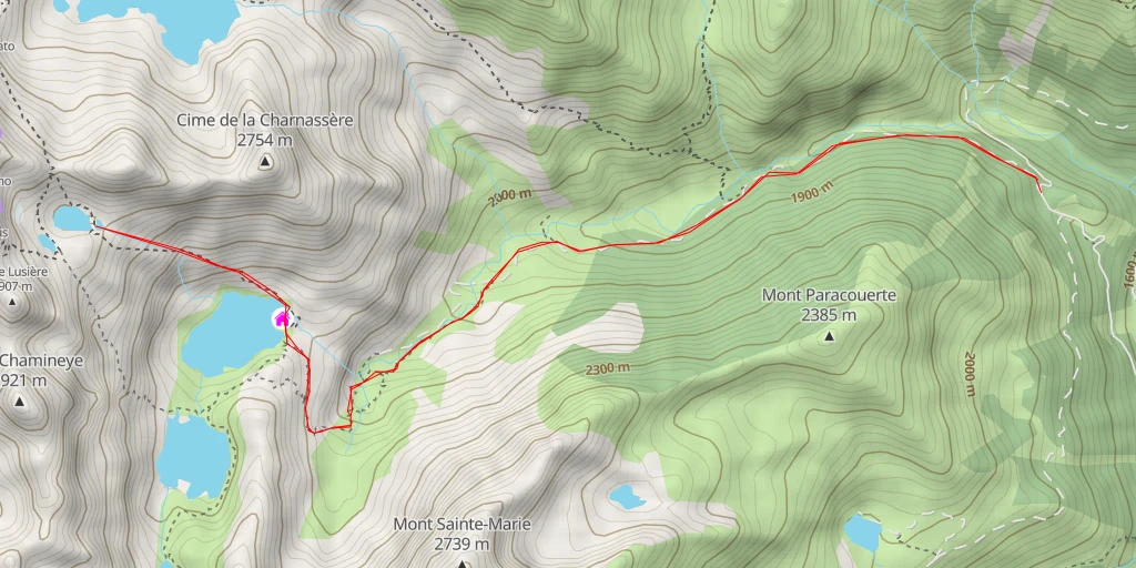 Map of the trail for Via Alpina - Via Alpina