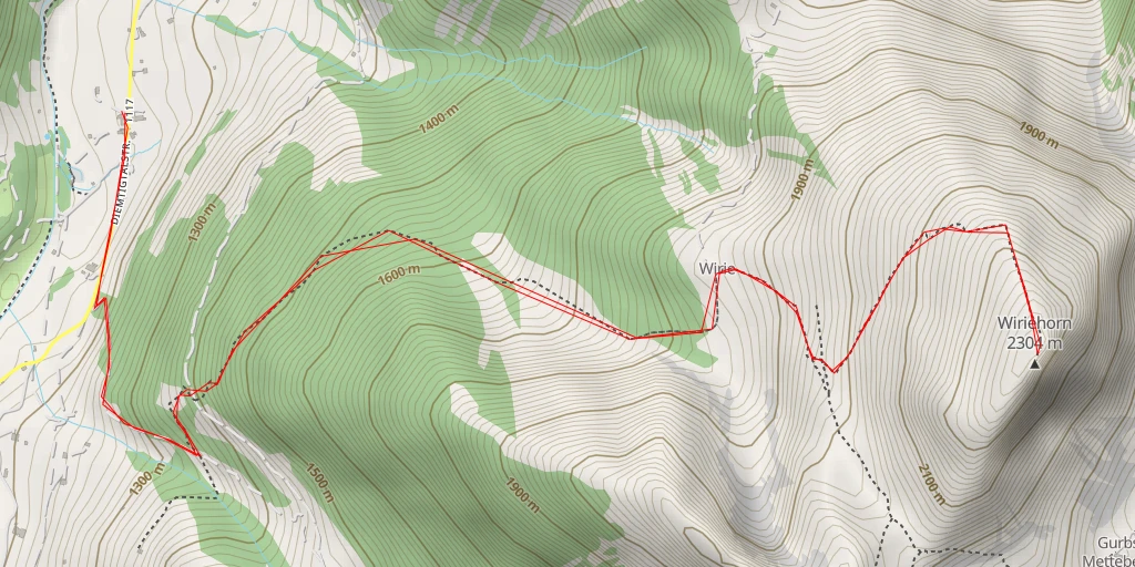 Carte de l'itinéraire :  Wiriehorn