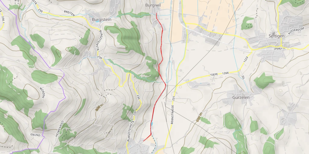 Map of the trail for Moosweg