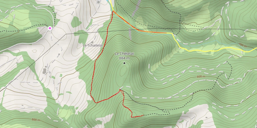 Carte de l'itinéraire :  La Tchaitelat - La Tchaitelat