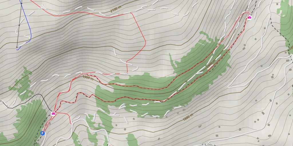 Map of the trail for Aminona