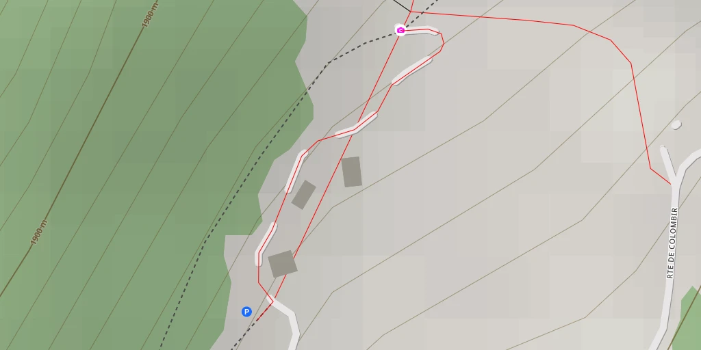 Map of the trail for Cave de Colombire - Aminona