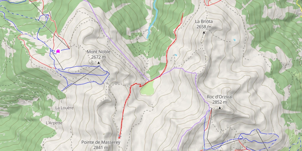 Map of the trail for Gouille de Potoc