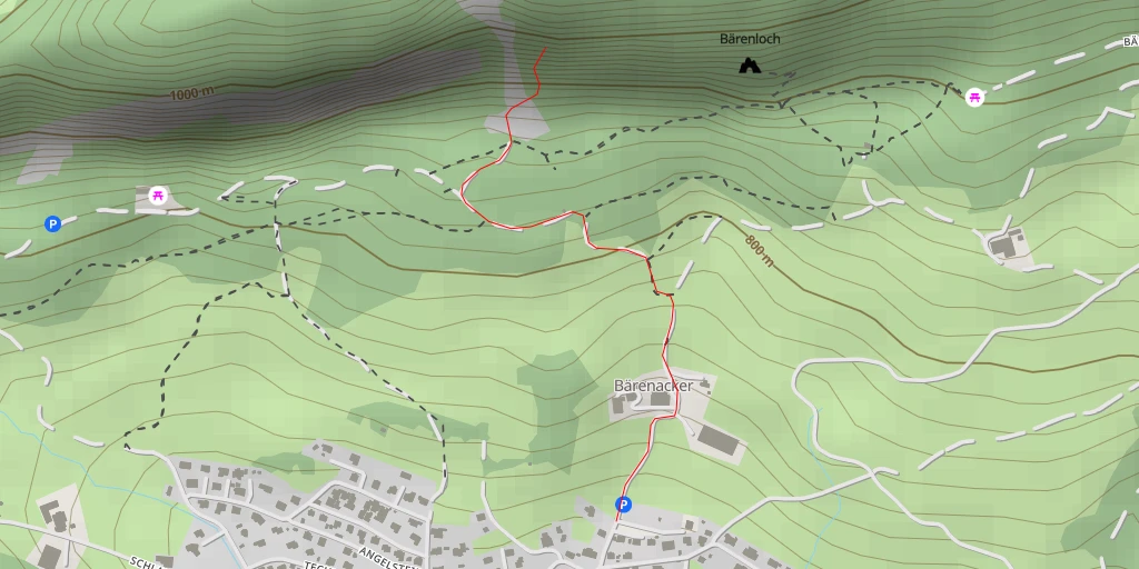 Map of the trail for Welschenrohr Hydra